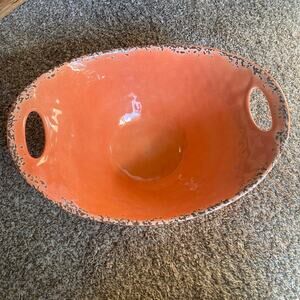 Tommy Bahama orange melamine serving bowl